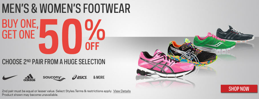 Sport Chek Men's & Women's Footwear - Buy One, Get One 50 Off