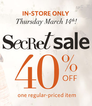 Addition Elle 40 Off One Regular-Priced Item Secret Sale (Mar 14)